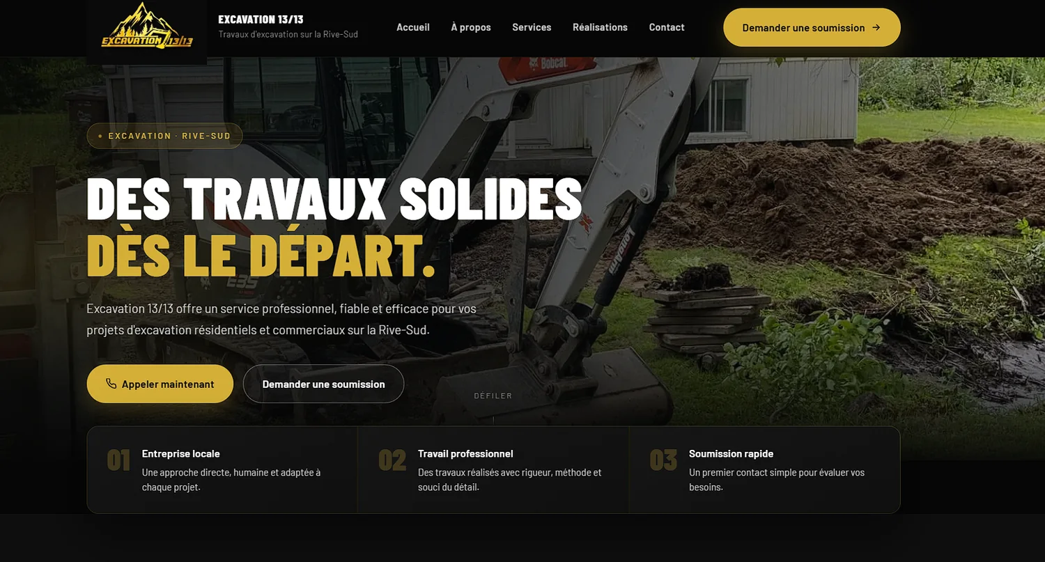 Aperçu du site web Excavation 13/13
